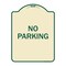 Signmission Designer Series Sign No Parking 2, Tan & Green Heavy-Gauge Aluminum Sign, 24" x 18", TG-1824-23789 A-DES-TG-1824-23789 - alternate 1